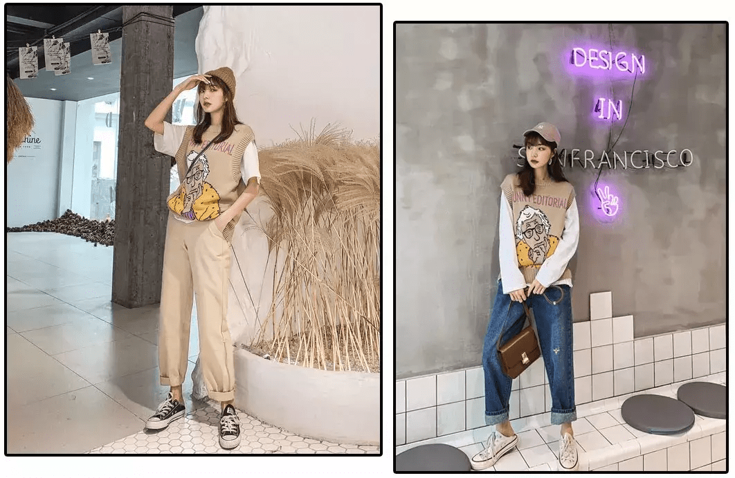 条纹|初秋针织衫，舒服百搭显气质，上身直男斩