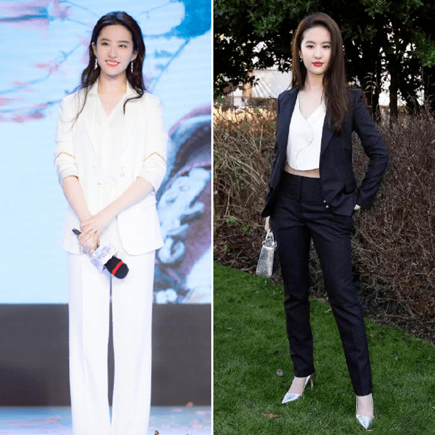 奢侈品|刘亦菲罕见逛奢侈品店!穿男友风西装戴墨镜表情高冷,巨星架子大