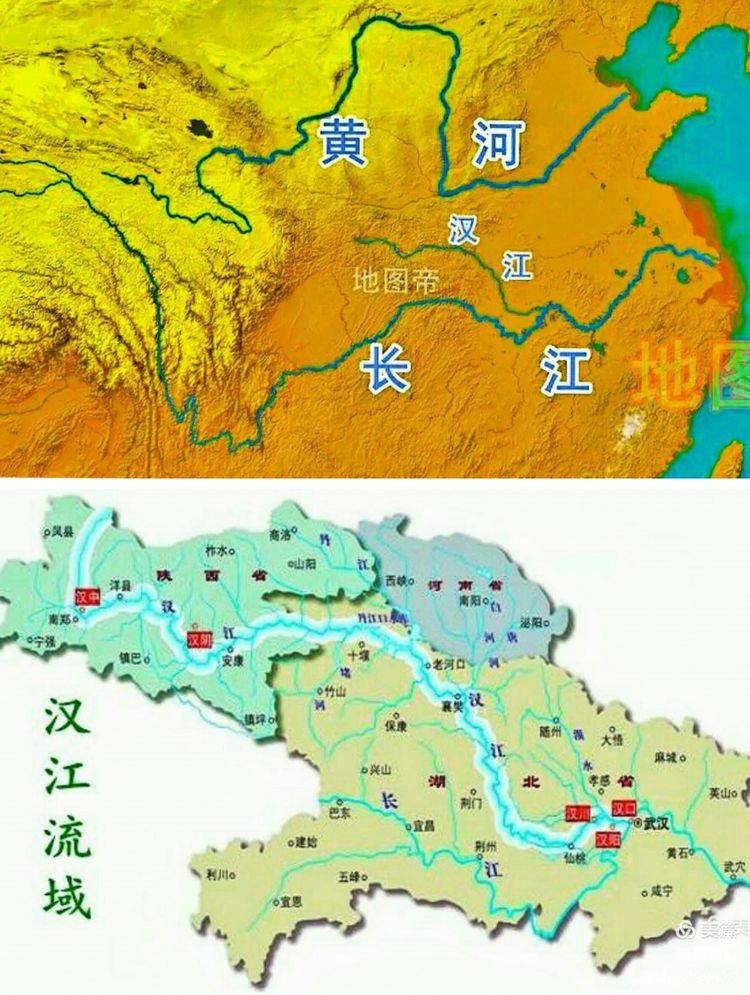 汉江地理位置地图图片