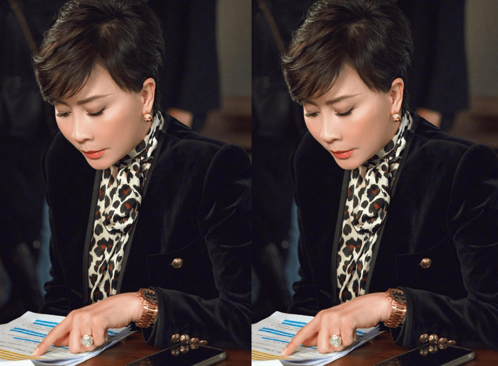 刺绣|不愧是刘嘉玲太敢穿,豹纹衬衫都能HOLD的住,意外的有些好看