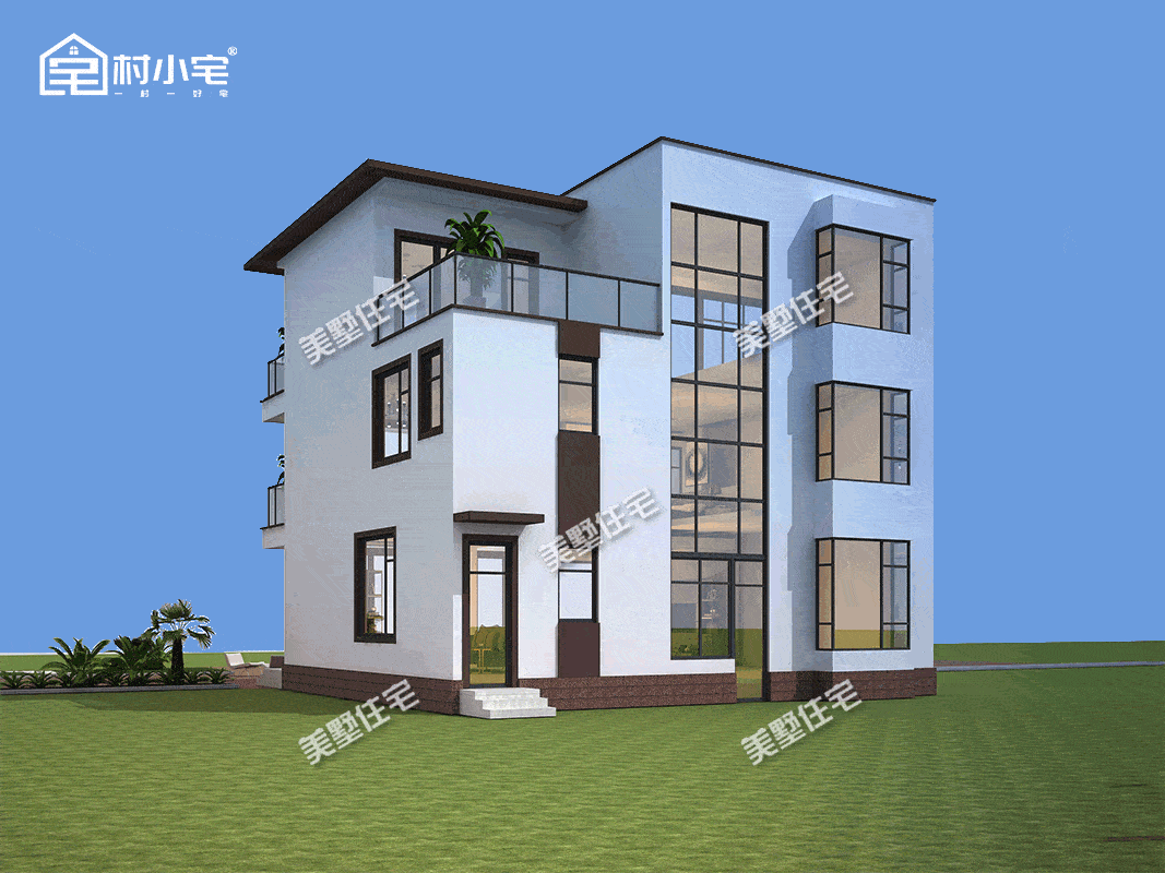 7卧2厅带双后门现代别墅,还有其他布局,是你心中的家吗?_设计