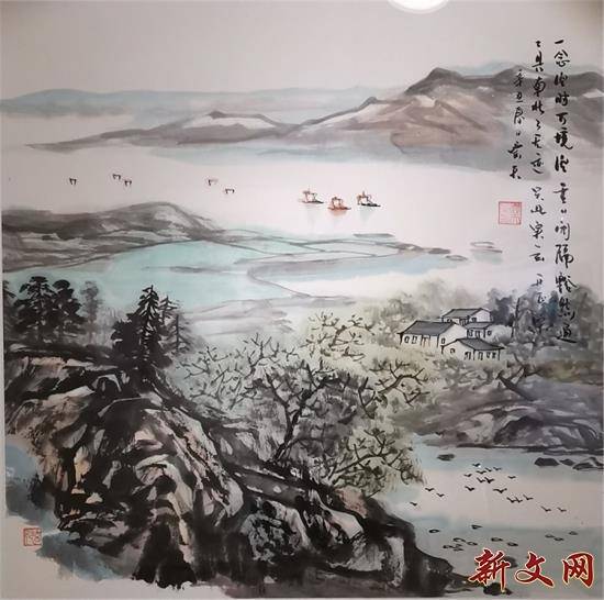 此次展览郭云天先生近年创作的国画作品以山水画为主,以及部分花鸟画