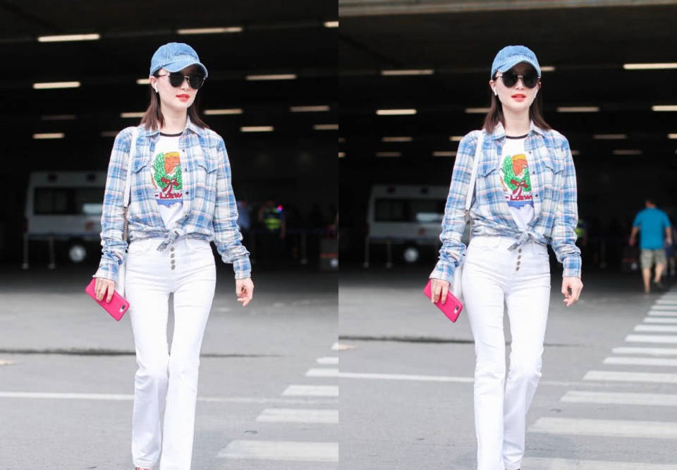 喇叭裤|舒畅疯狂了!这样窄的小白裤也能塞进去,网友:可惜腿缝太宽了