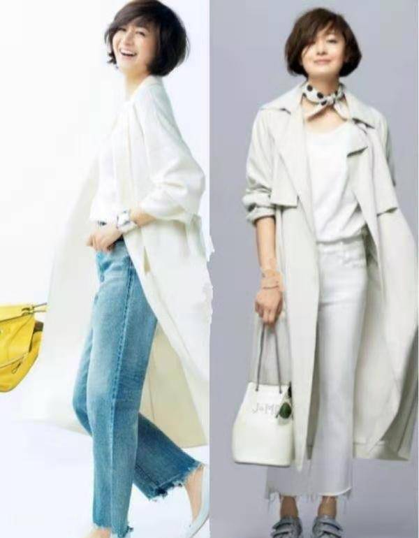 风衣 50岁女人不显老不扮嫩,学日本大婶的搭配,4件单品穿出好气质