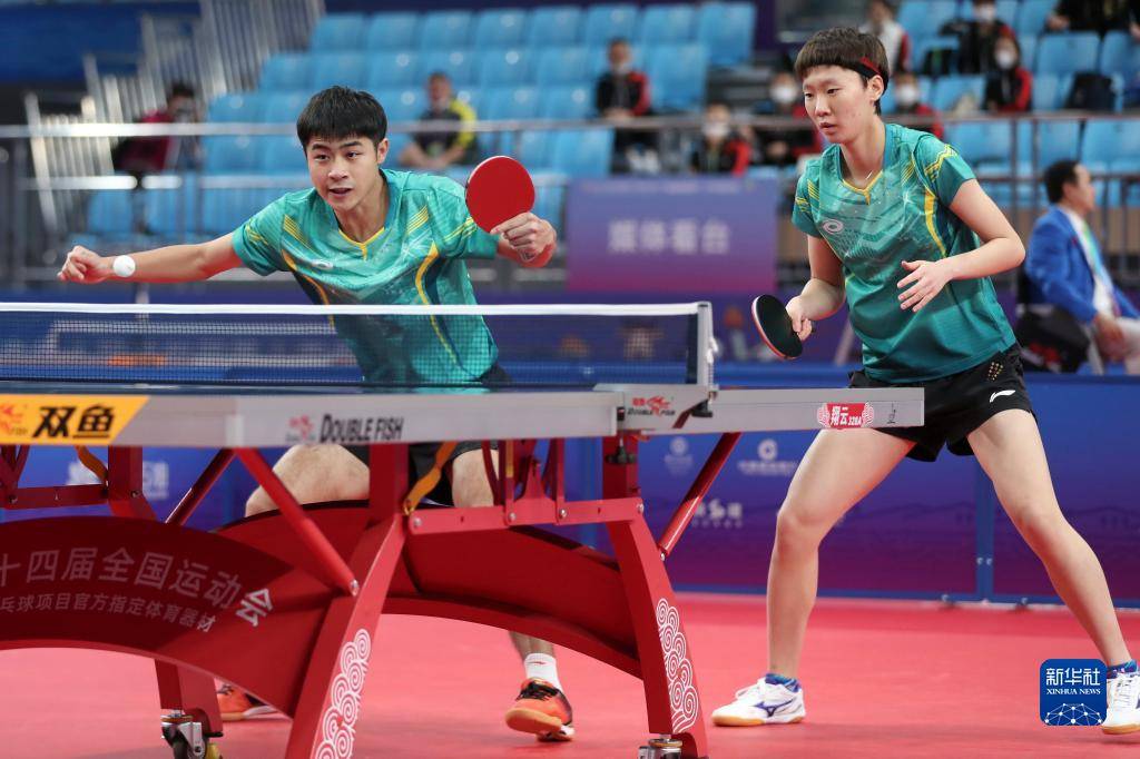 全运会-乒乓球混双:黑龙江队曹巍/王曼昱晋级八强