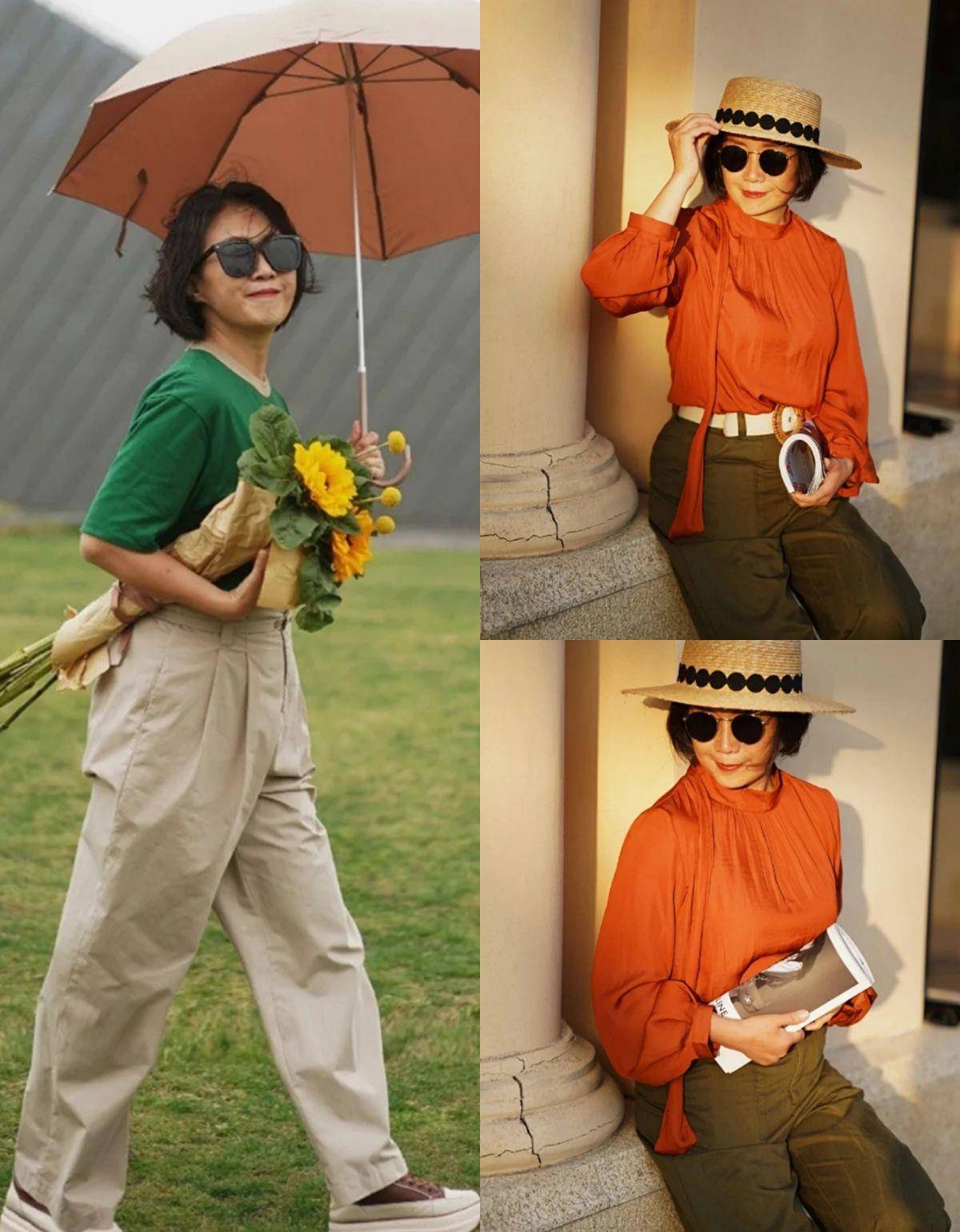 本白色 懂得打扮比身材好重要，瞧这位微胖大妈的着装，年过半百依旧迷人