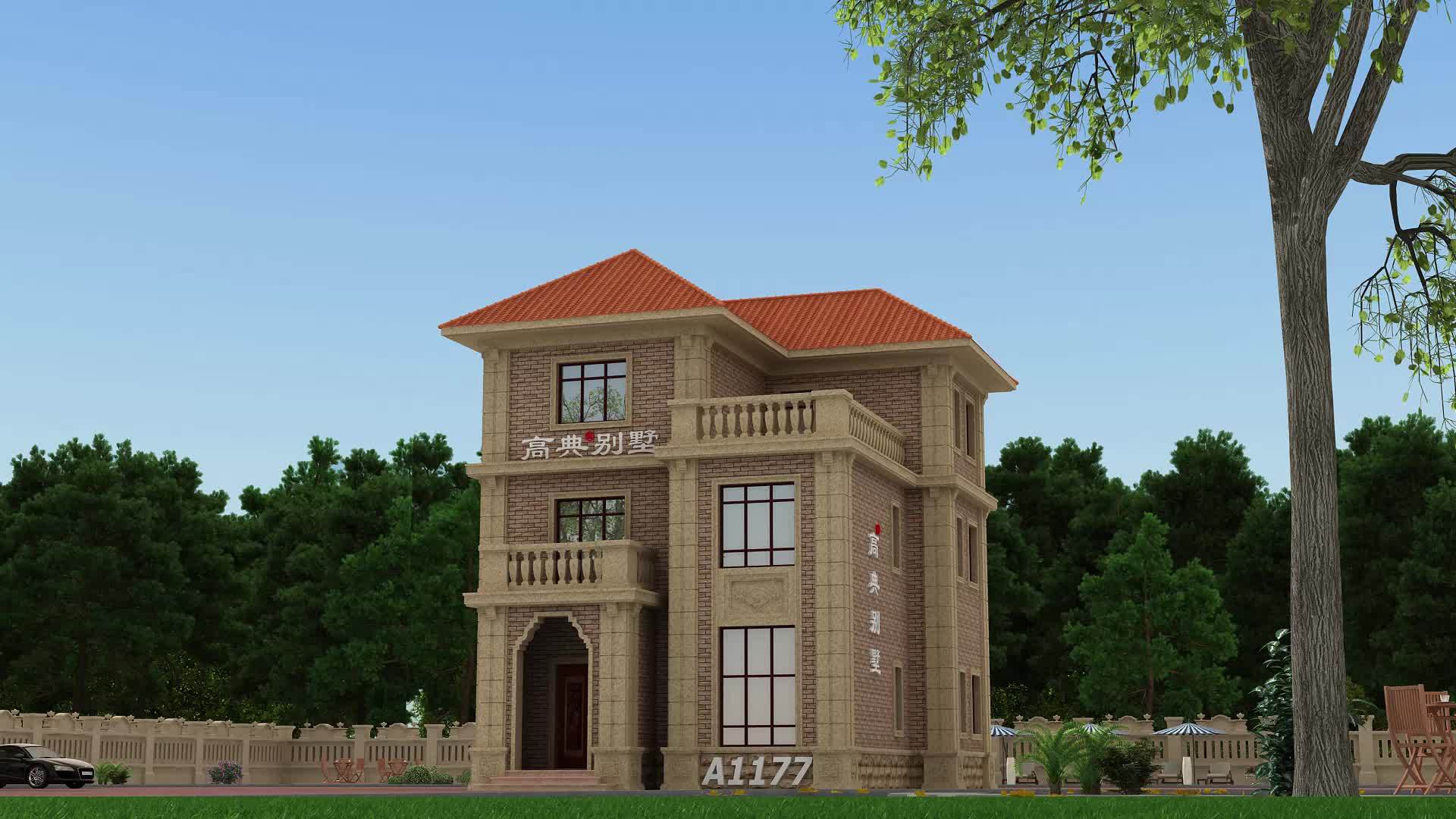 三层欧式小别墅对称造型符合风水