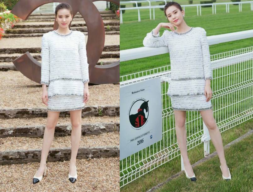 原创刘诗诗穿套装短裙欲秀腿腰都被遮没了网友不过腿是真的长