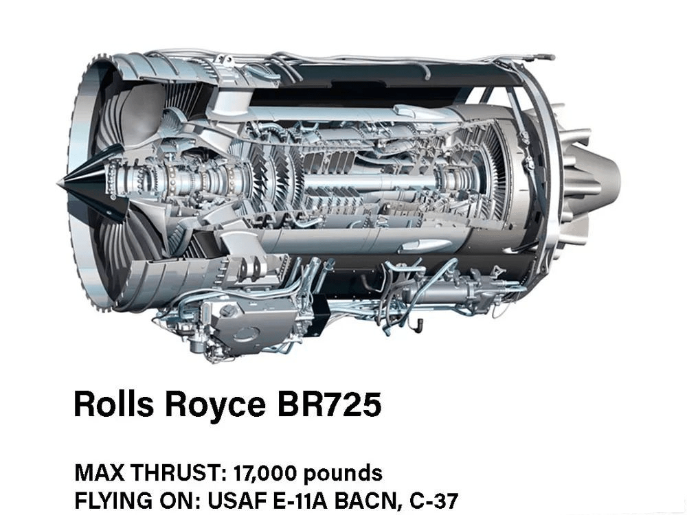罗尔斯·罗伊斯公司参与竞标的是f130发动机,就是湾流g650公务机使用