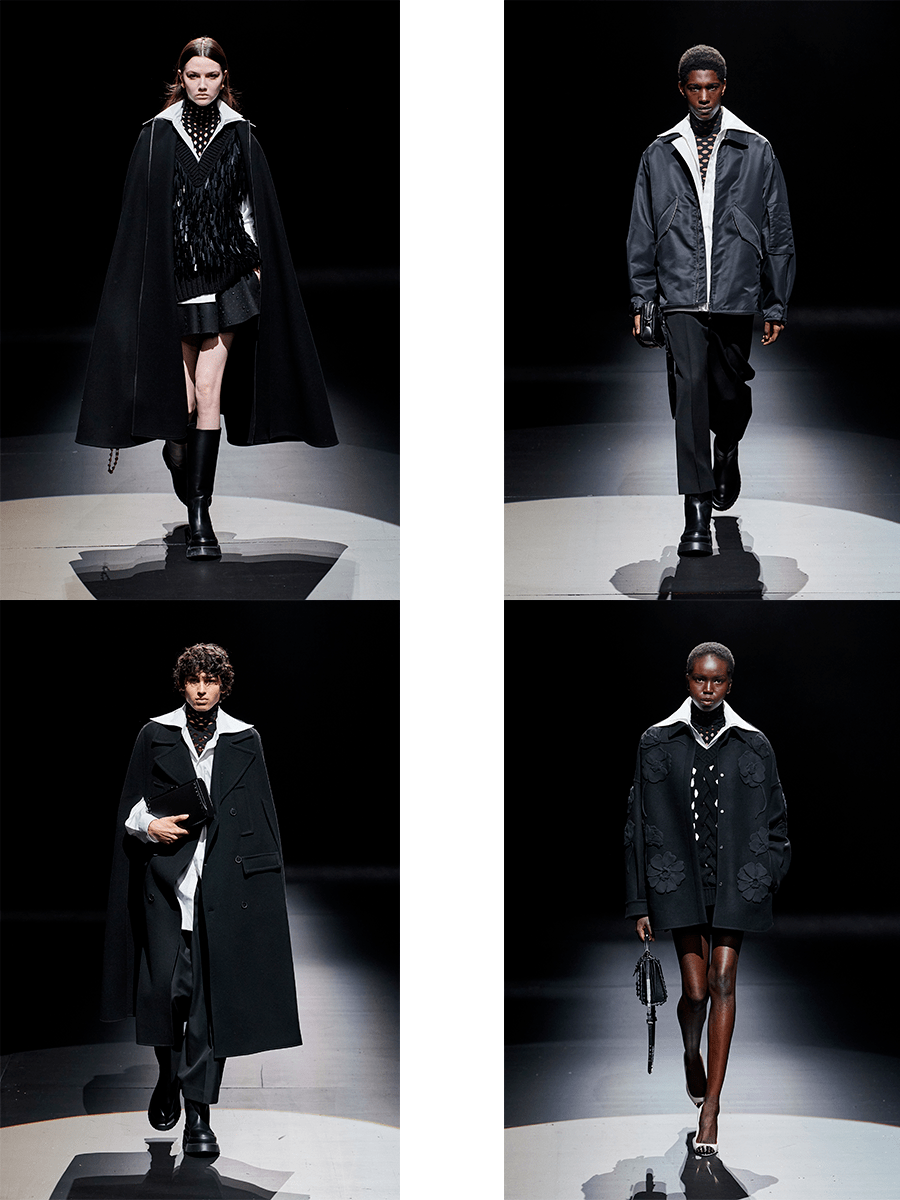 图案 Valentino 2021秋冬，简洁明快中，还有杀伐果断