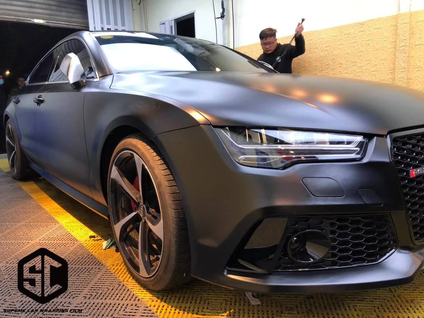 奥迪rs7全车sc改色膜陶瓷黑