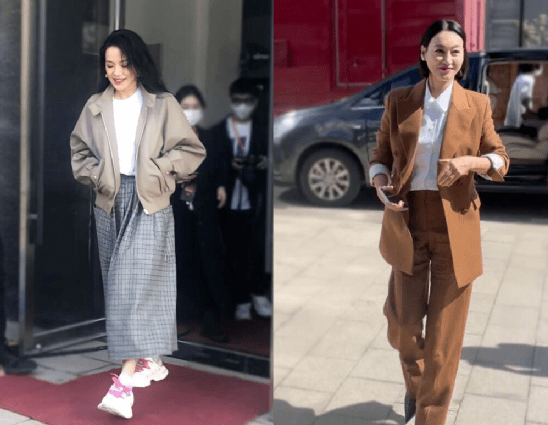 新人两大影后同框录制，45岁舒淇生图似少女，61岁惠英红皮肤光滑