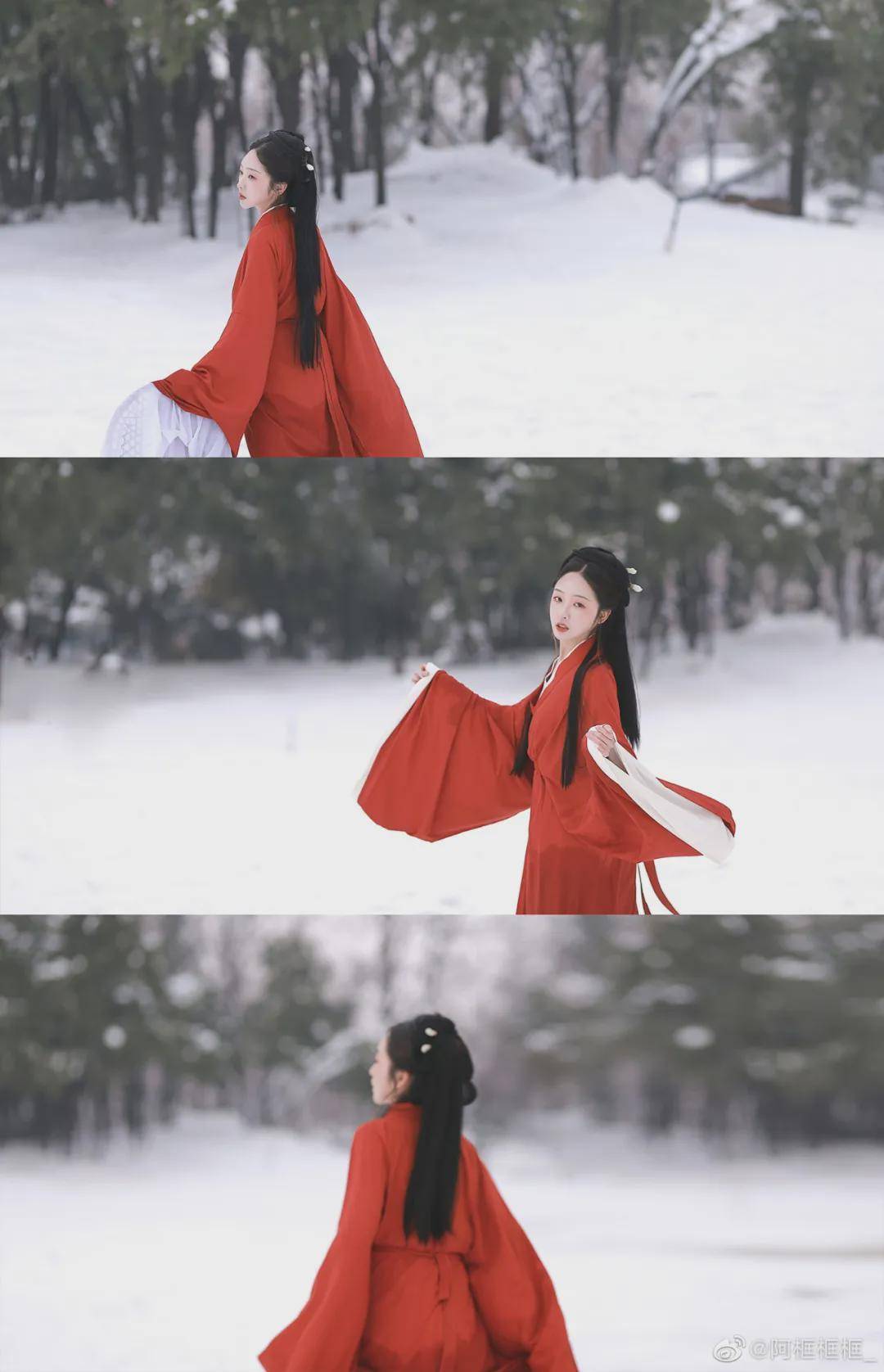 摄影 汉服小仙女：?春庭雪