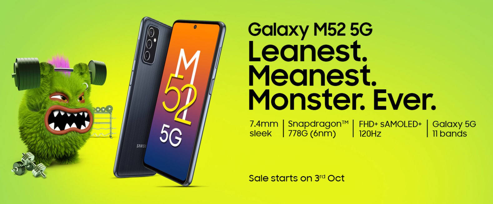 mAh|三星Galaxy M52发布：骁龙778G+5000mAh电池