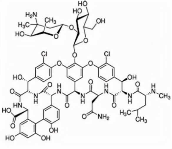 萬古黴素的結構圖