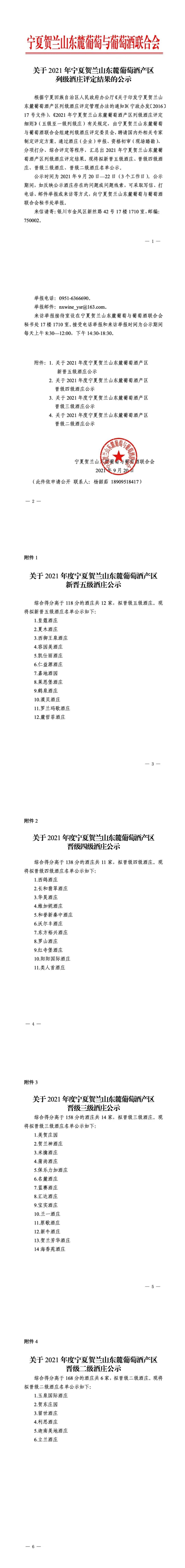 图片|最新 | 2021年度宁夏列级酒庄揭晓!