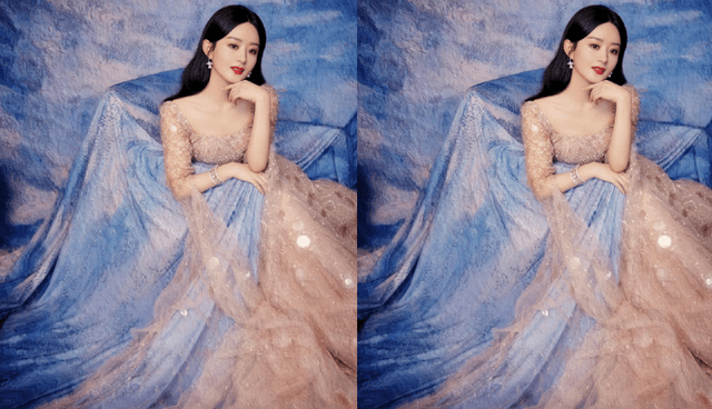 赵丽颖 赵丽颖的“少女脸”太有辨识度，穿素色长裙太仙了，好似油画公主