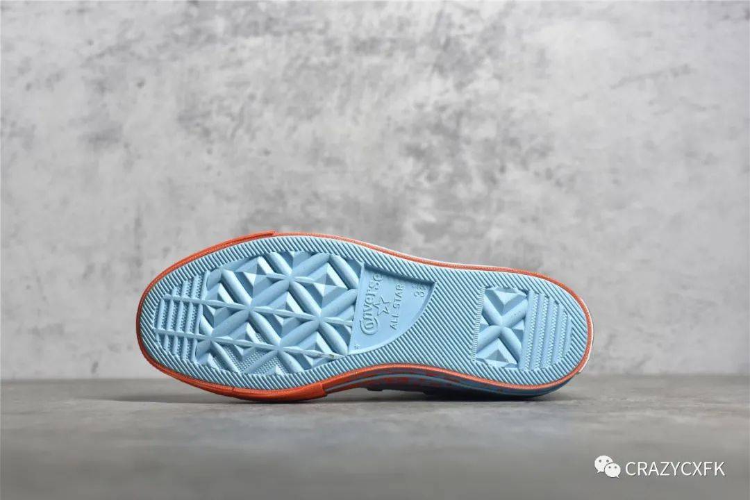 天蓝色 匡威游戏主题 Converse Chuck Taylor All Star 1970s 白蓝砖红马赛克帆布鞋