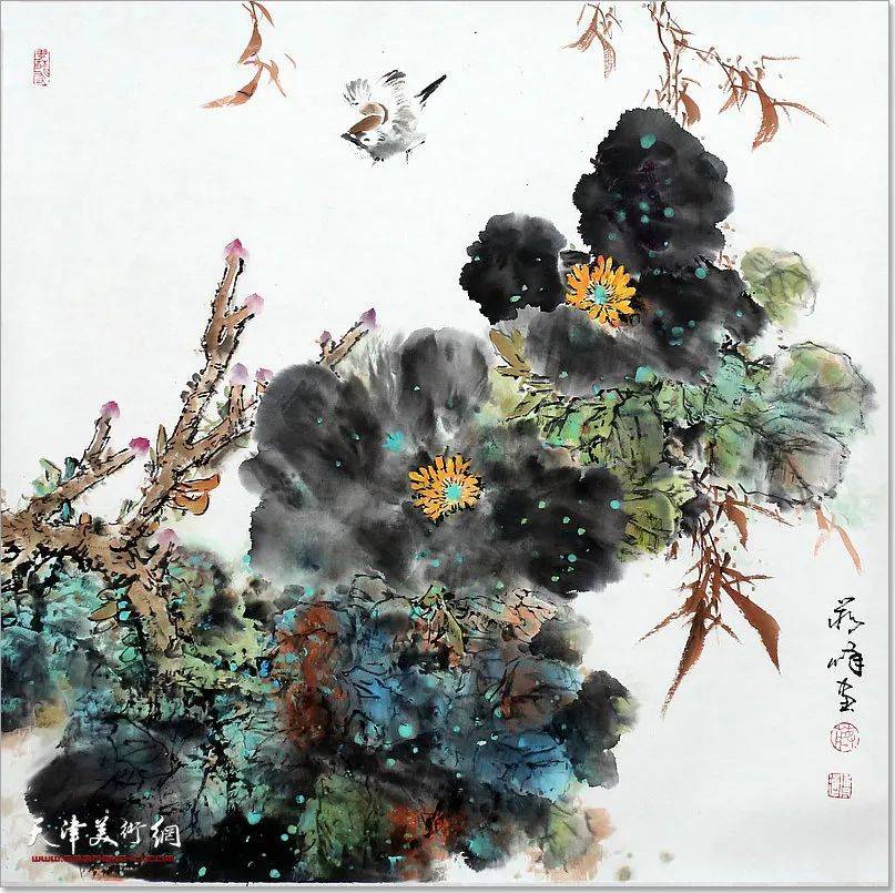 紫云飘香蒋峰花鸟画展将于10月14日在蓟州区美术馆开幕