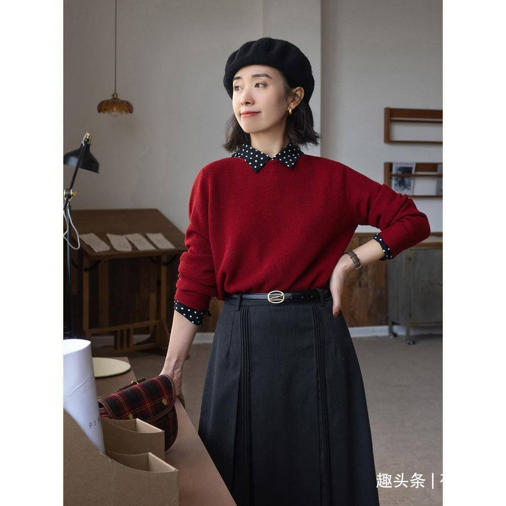 姐妹 不喜欢厚重搭配的小姐妹就可以用针织衫进行一个单穿