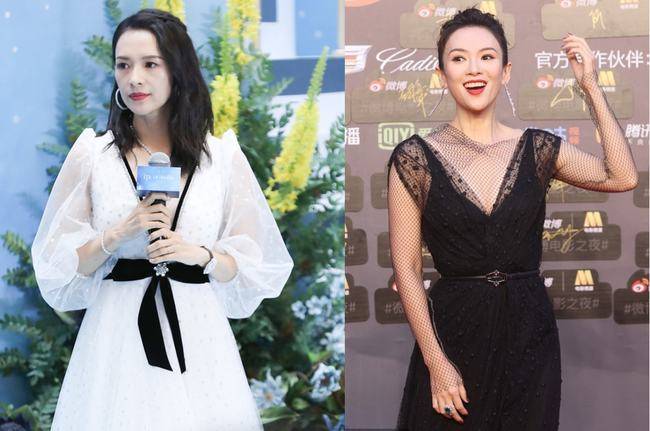 场合 章子怡同框“奶茶妹妹”，穿礼裙气质一目了然，一个端庄一个清纯