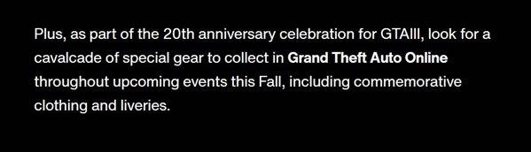 Grand|庆GTA3发售20周年 《GTAOL》将更新相关活动内容