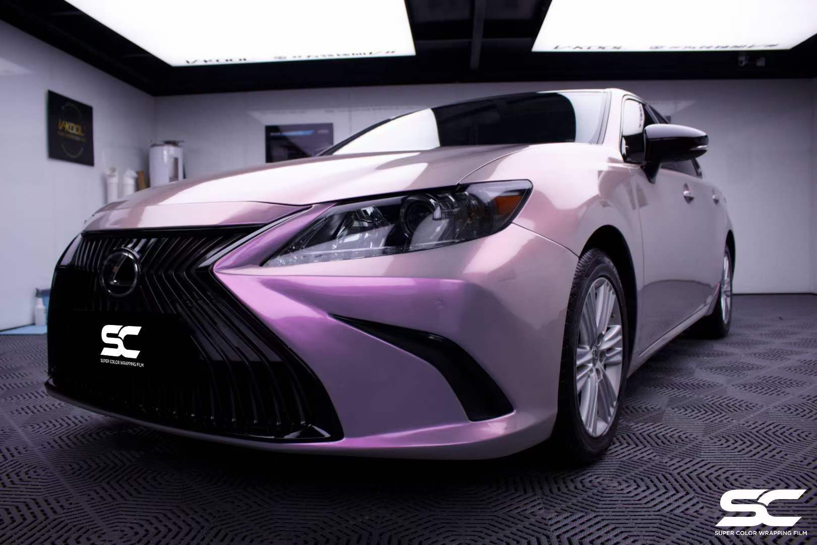 雷克萨斯es汽车sc改色膜梦幻火山灰