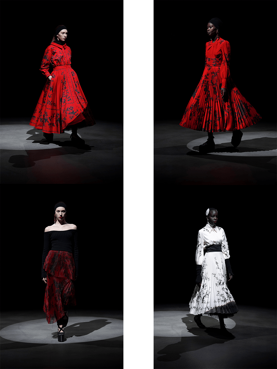 羽毛 Erdem 2021秋冬，被打断的前卫，舞者的排练