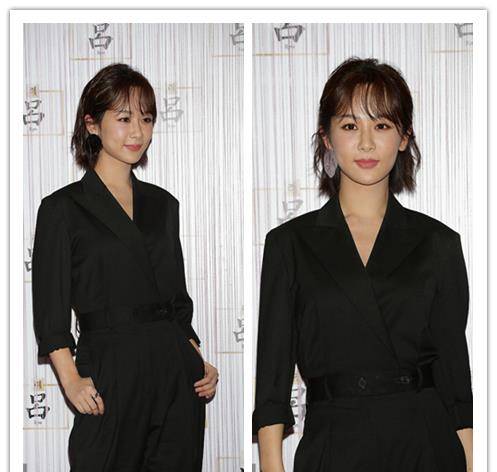 显得 杨紫和朴信惠同穿V领服装，哑光底妆对韩式水光肌，区别好大