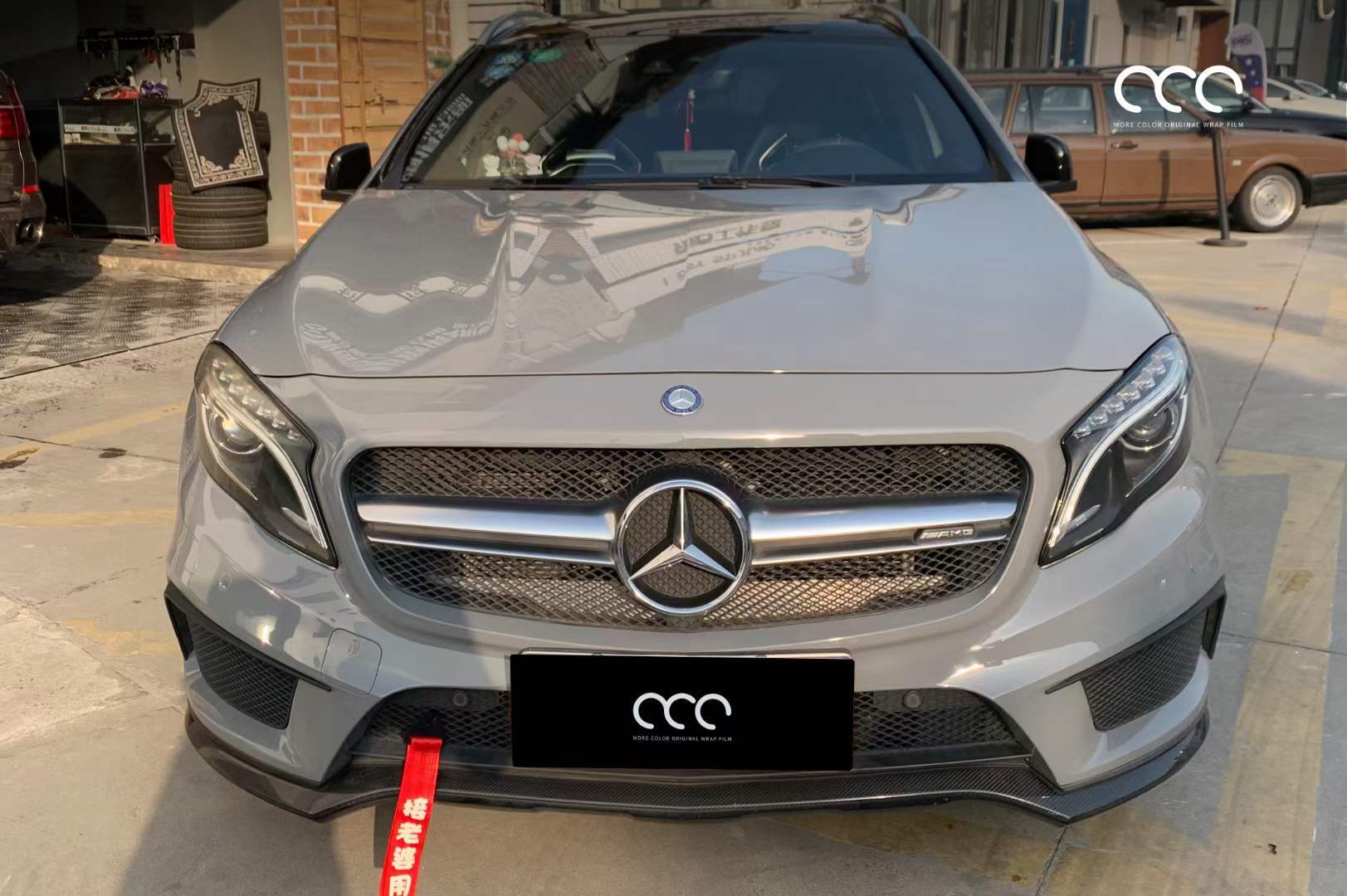 奔驰全车漫彩改色膜超亮pet纳多灰
