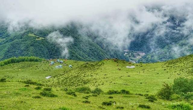 云中牧场行走高山草甸坐看浮云翻腾