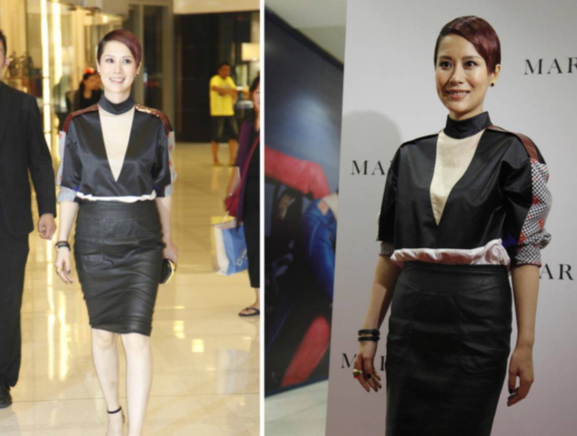 增加了 44岁海清还风韵犹存，穿法式长裙显曼妙身材，丝毫不输圈内小花