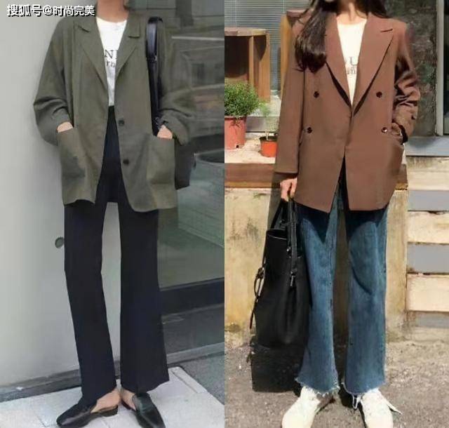 显得 秋天“小西装”的新搭配：显得复古知性，休闲和上班穿都很美