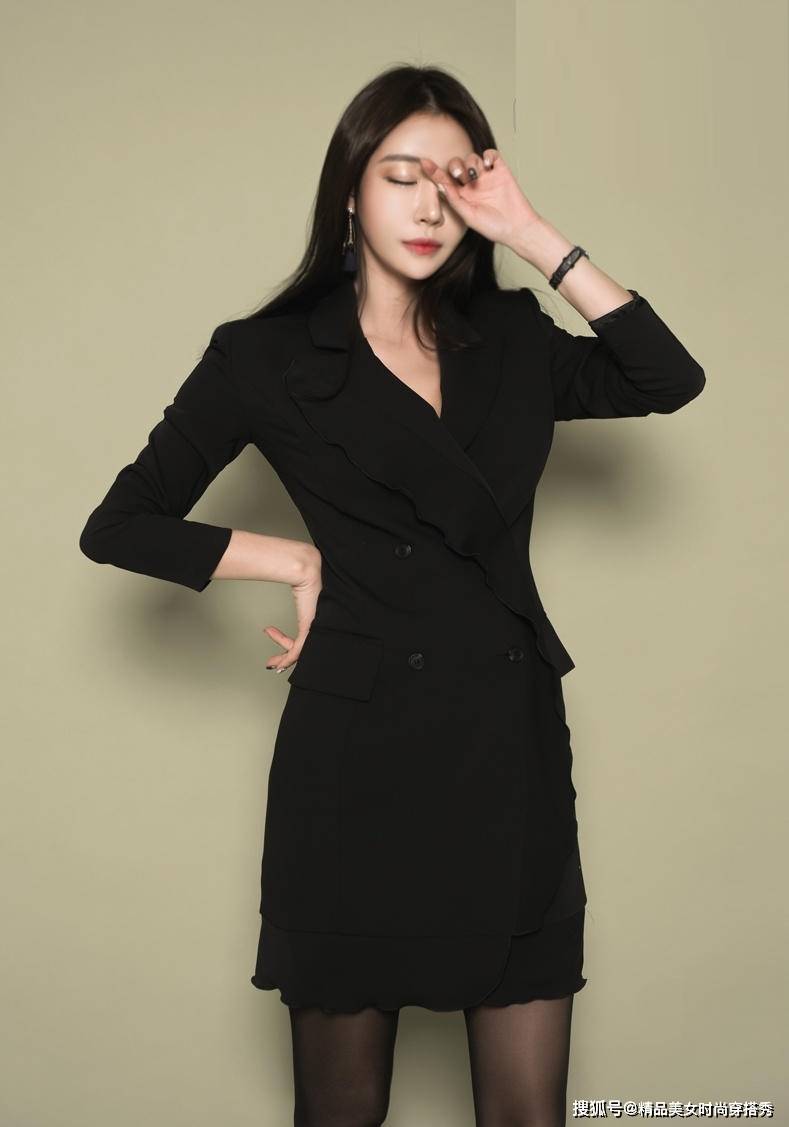 黑色 不同版型的黑色连衣裙穿搭，展现女性不同的知性优雅美