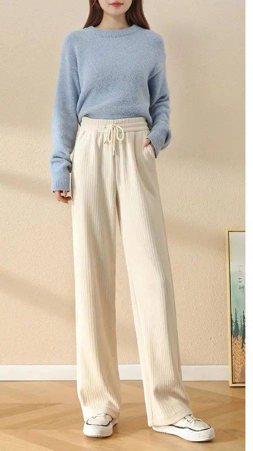 才是秋 毛衣+阔腿裤，才是秋冬最慵懒时髦的打开方式！