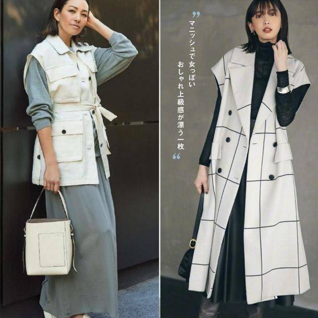 颜色 风衣算什么，今年深秋流行的是“长马甲”，百搭显高又显瘦，有范毛呢穿搭_网