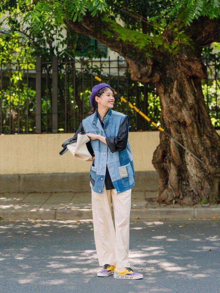 时尚 马甲与衬衫一起穿，看起来好看有气质