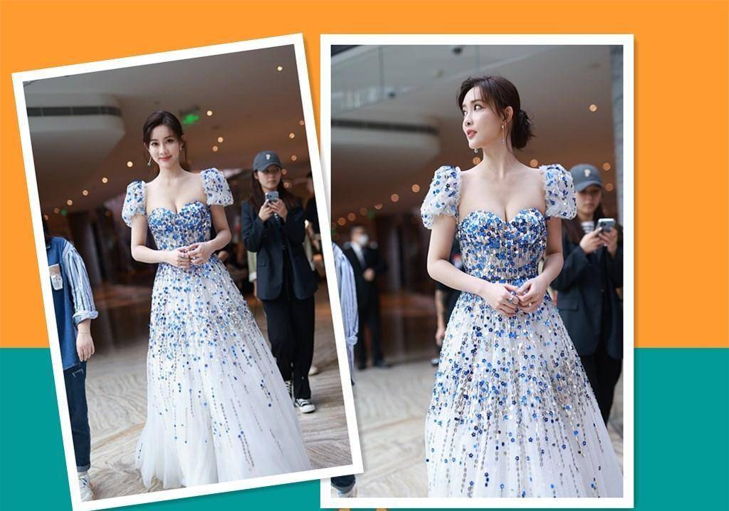 蓝色 吉娜和孟子义年纪差不多，同穿蓝裙之后，一眼就能看出谁生过孩子