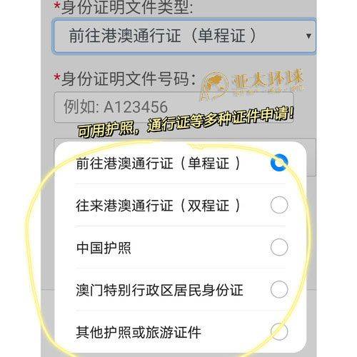 包括姓名,性别,出生日期,用作入境香港的有效旅行证件号码和可在内地