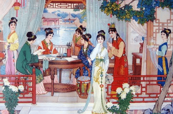 义重情深谁可比,裙钗风雅上高台.花容月貌有奇才,豁达坚强笑朗开.