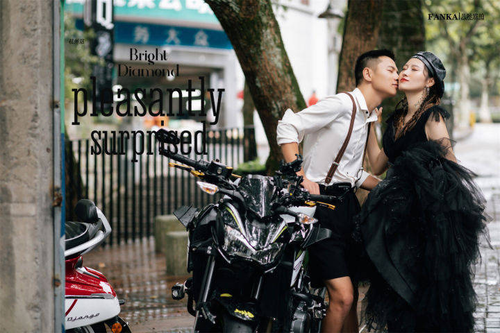 甜蜜撒满杭州街头的时尚街拍婚纱照，想拍吗