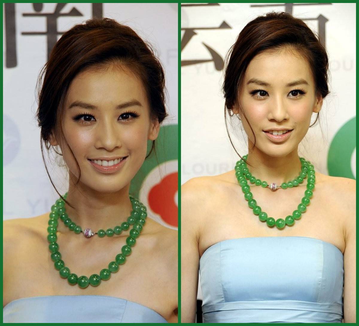 黄圣依 黄圣依戴上亿的翡翠项链出门，搭配了蓝色的服装，真有气魄