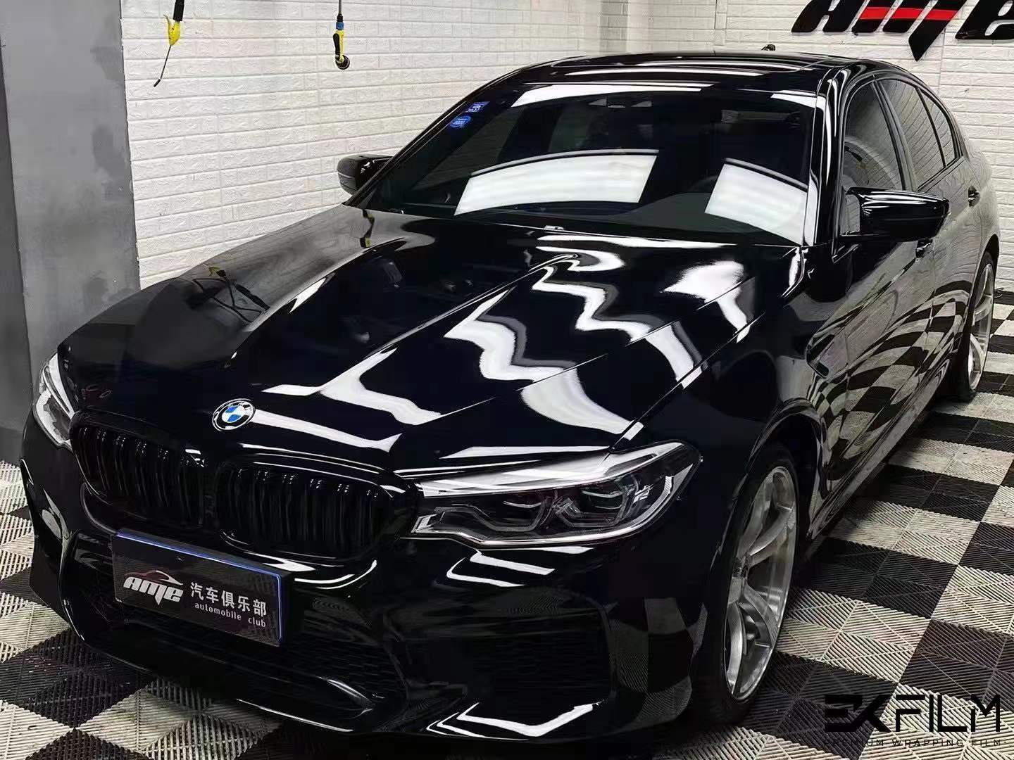 宝马5系全车ekfilm-ek改色膜pet 超级亮黑_搜狐汽车_搜狐网