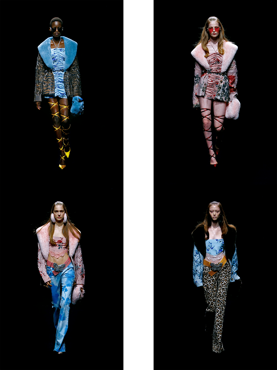 视觉 Blumarine 2021秋冬,虽然不太暴露,不过还是更多了一些怀旧与性感