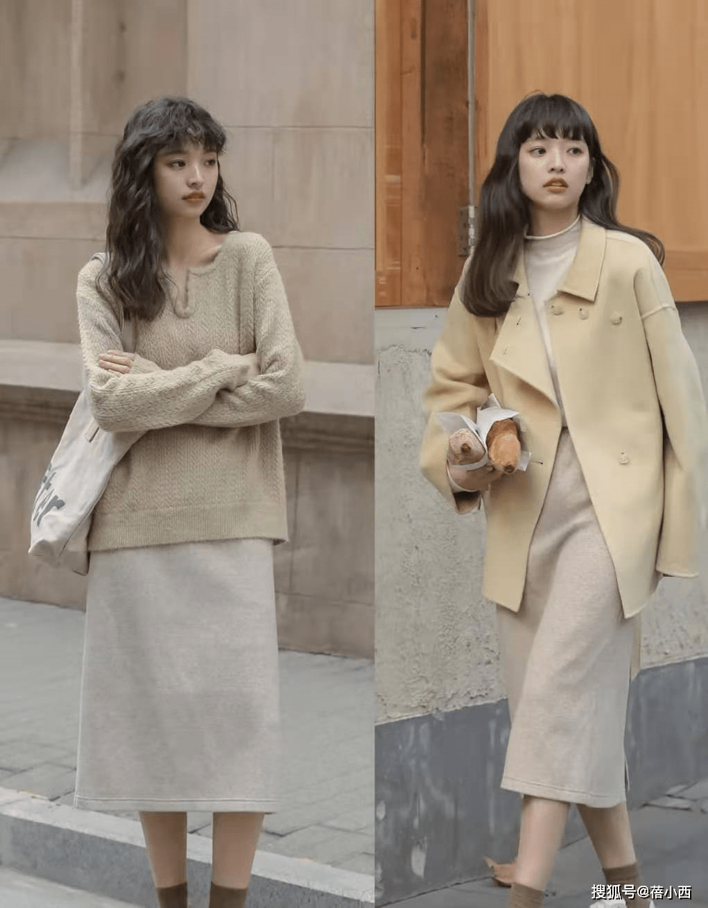 颜色 建议30+女性多穿“毛呢半身裙”，掌握3个搭配要点，时尚又显气质