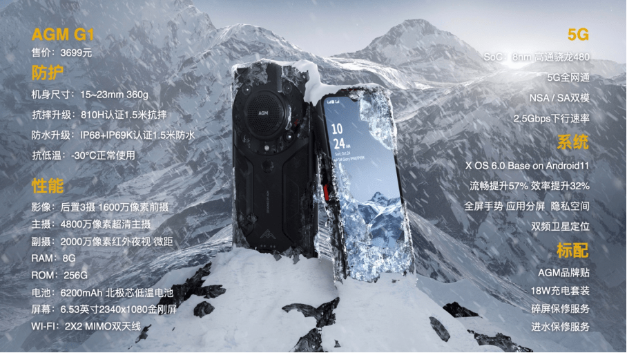 AGM G1系列发布：支持热成像、夜视功能 零下30度使用 3699元起售