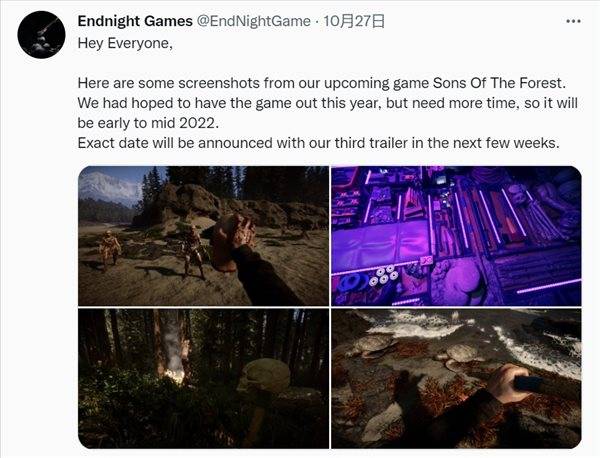 生存恐怖游戏《森林之子》延期至2022年上线 第三支预告即将发布 