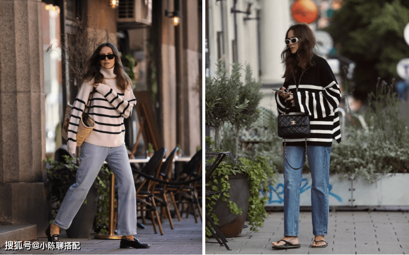 条纹 秋冬必买的毛衣，只推荐这一件，穿10年都不过时