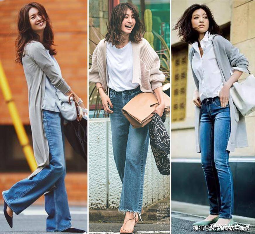 毛衣 降温后牛仔裤不用买太多，真正有品味的女人，备上这几款就够了