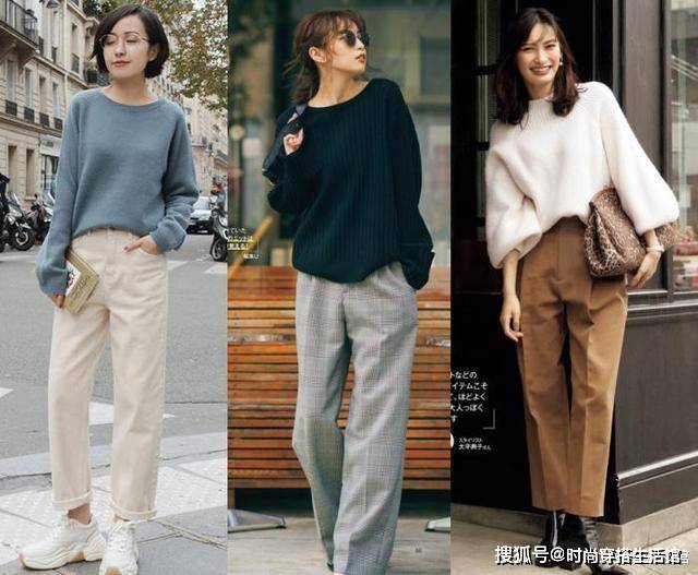 毛衣 初冬的裤子“穿松不穿紧”，1个思路和4个公式，尤其适合40岁女人